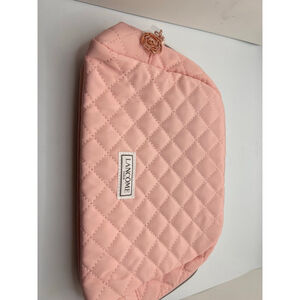 New Lancome Pink Quilted Cosmetic Bag One Size Rose Gold Charm